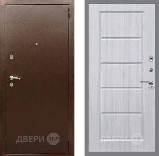 Входная металлическая Дверь Рекс (REX) 1А Медный Антик FL-39 Сандал белый в Электрогорске
