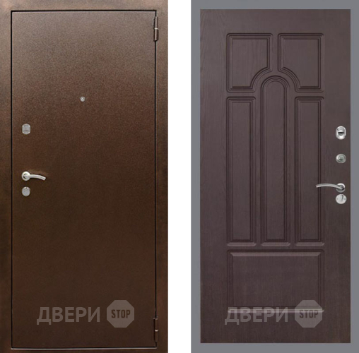 Дверь Рекс (REX) 1А Медный Антик FL-58 Венге в Электрогорске