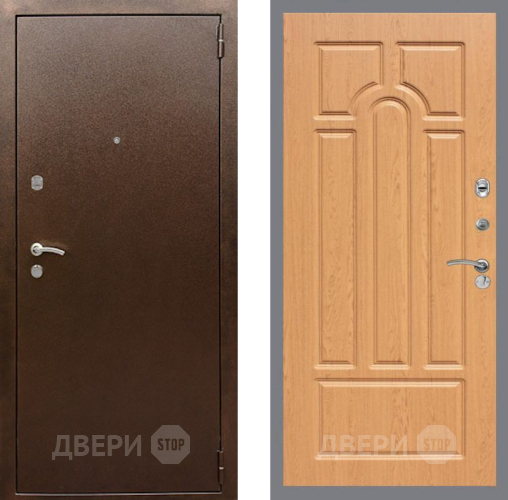 Входная металлическая Дверь Рекс (REX) 1А Медный Антик FL-58 Дуб в Электрогорске