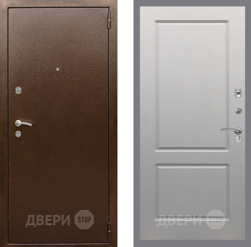 Входная металлическая Дверь Рекс (REX) 1А Медный Антик FL-117 Грей софт в Электрогорске