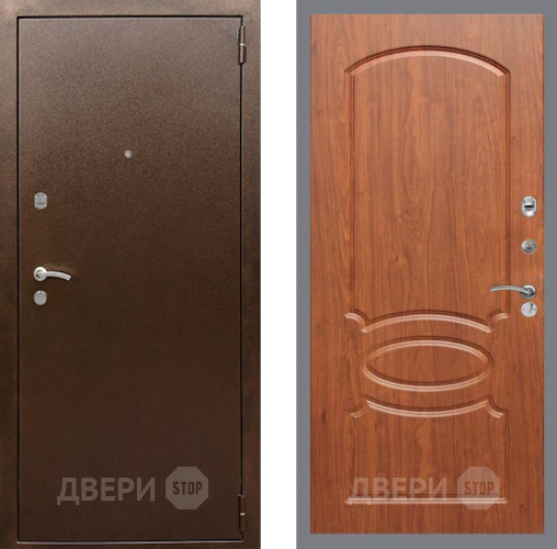 Входная металлическая Дверь Рекс (REX) 1А Медный Антик FL-128 Морёная берёза в Электрогорске