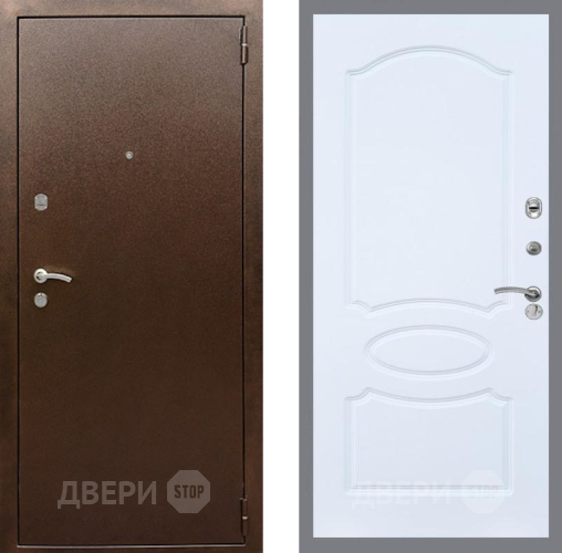 Дверь Рекс (REX) 1А Медный Антик FL-128 Силк Сноу в Электрогорске