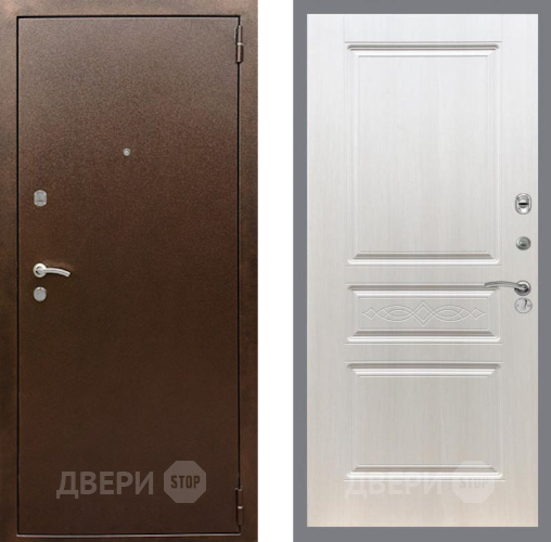 Входная металлическая Дверь Рекс (REX) 1А Медный Антик FL-243 Лиственница беж в Электрогорске