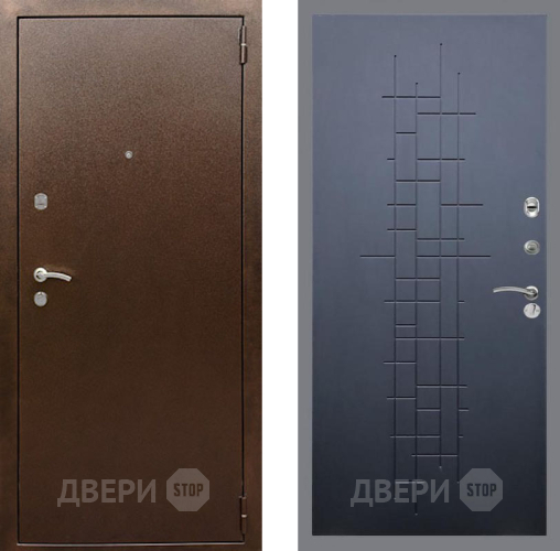 Входная металлическая Дверь Рекс (REX) 1А Медный Антик FL-289 Ясень черный в Электрогорске