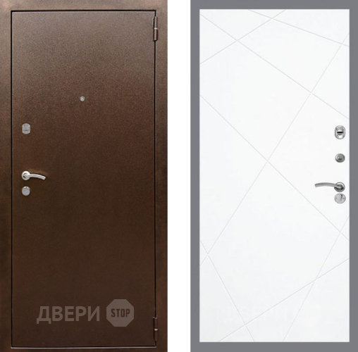 Дверь Рекс (REX) 1А Медный Антик FL-291 Силк Сноу в Электрогорске