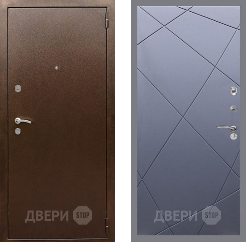 Входная металлическая Дверь Рекс (REX) 1А Медный Антик FL-291 Силк титан в Электрогорске
