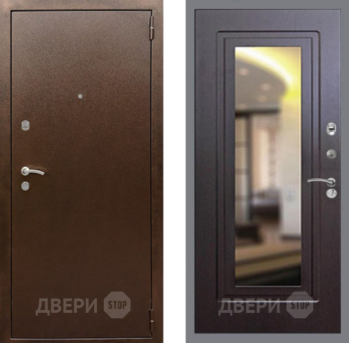 Входная металлическая Дверь Рекс (REX) 1А Медный Антик FLZ-120 Венге в Электрогорске