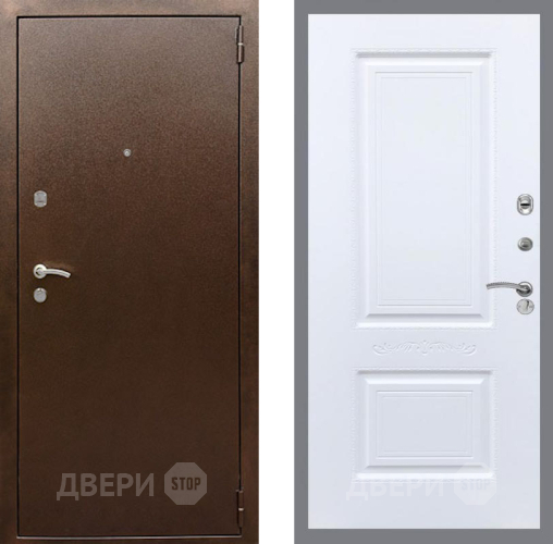 Дверь Рекс (REX) 1А Медный Антик Смальта Силк Сноу в Электрогорске