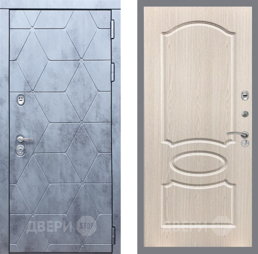 Входная металлическая Дверь Рекс (REX) 28 FL-128 Беленый дуб в Электрогорске