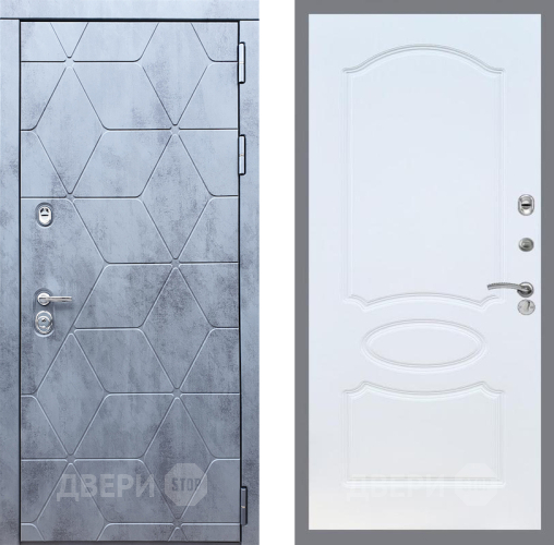Входная металлическая Дверь Рекс (REX) 28 FL-128 Белый ясень в Электрогорске