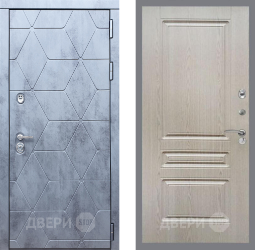 Входная металлическая Дверь Рекс (REX) 28 FL-243 Беленый дуб в Электрогорске