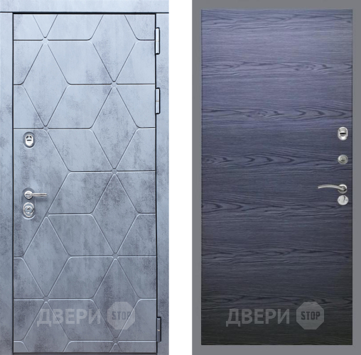 Входная металлическая Дверь Рекс (REX) 28 GL Дуб тангенальный черный в Электрогорске