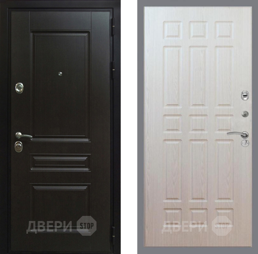 Входная металлическая Дверь Рекс (REX) Премиум-Н FL-33 Беленый дуб в Электрогорске