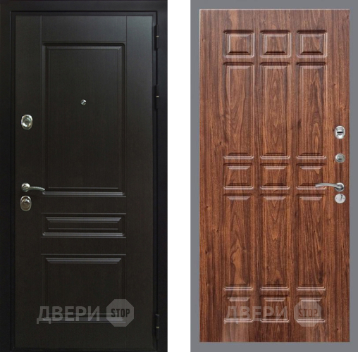 Входная металлическая Дверь Рекс (REX) Премиум-Н FL-33 орех тисненый в Электрогорске