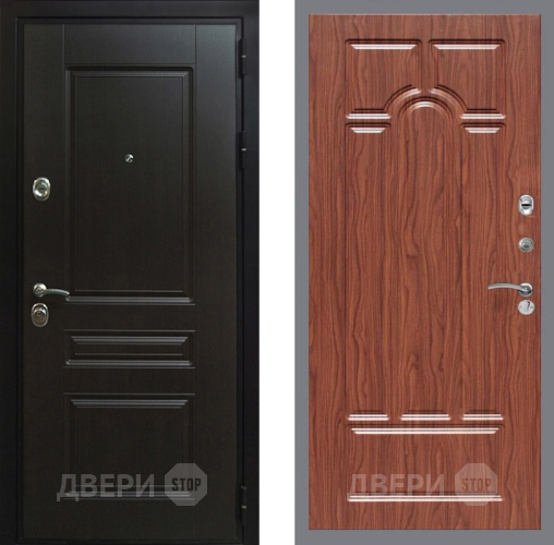 Входная металлическая Дверь Рекс (REX) Премиум-Н FL-58 орех тисненый в Электрогорске