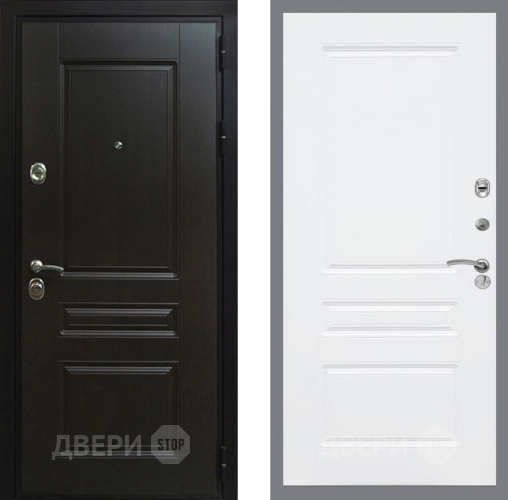 Входная металлическая Дверь Рекс (REX) Премиум-Н FL-243 Силк Сноу в Электрогорске