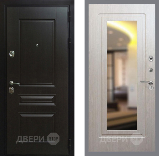 Входная металлическая Дверь Рекс (REX) Премиум-Н FLZ-120 Беленый дуб в Электрогорске