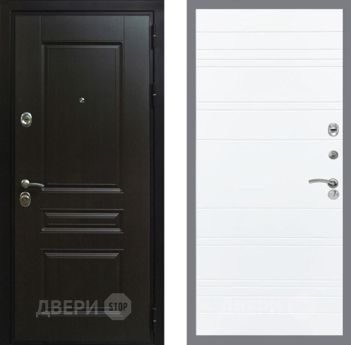 Входная металлическая Дверь Рекс (REX) Премиум-Н Line Силк Сноу в Электрогорске