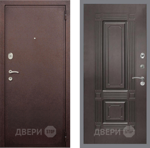 Входная металлическая Дверь Рекс (REX) 2 Медный Антик FL-2 Венге в Электрогорске
