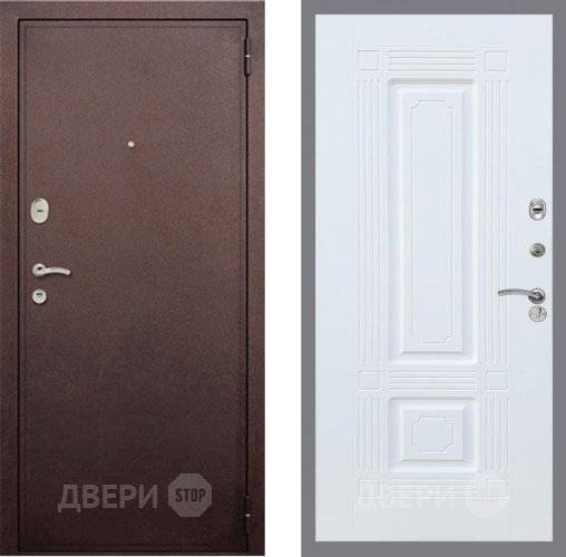 Входная металлическая Дверь Рекс (REX) 2 Медный Антик FL-2 Силк Сноу в Электрогорске