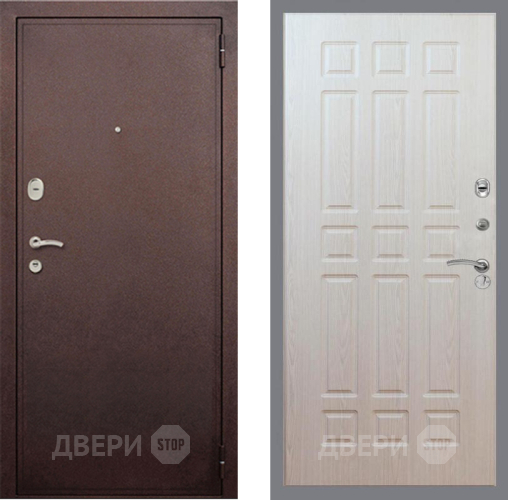 Входная металлическая Дверь Рекс (REX) 2 Медный Антик FL-33 Беленый дуб в Электрогорске