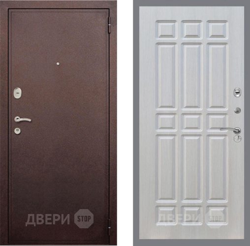 Входная металлическая Дверь Рекс (REX) 2 Медный Антик FL-33 Лиственница беж в Электрогорске