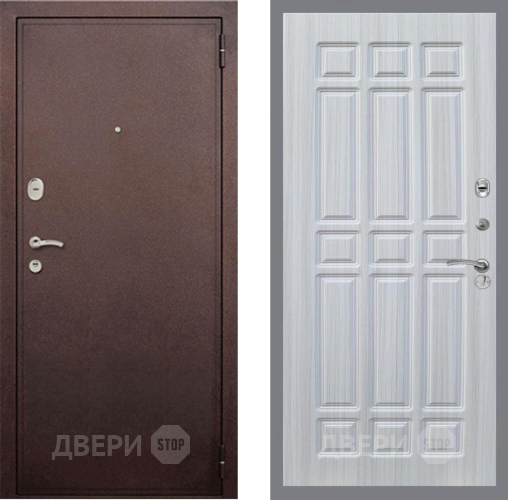 Входная металлическая Дверь Рекс (REX) 2 Медный Антик FL-33 Сандал белый в Электрогорске