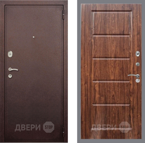 Входная металлическая Дверь Рекс (REX) 2 Медный Антик FL-39 орех тисненый в Электрогорске