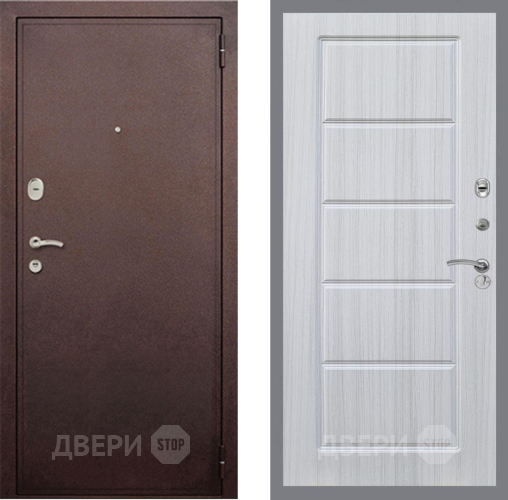 Входная металлическая Дверь Рекс (REX) 2 Медный Антик FL-39 Сандал белый в Электрогорске