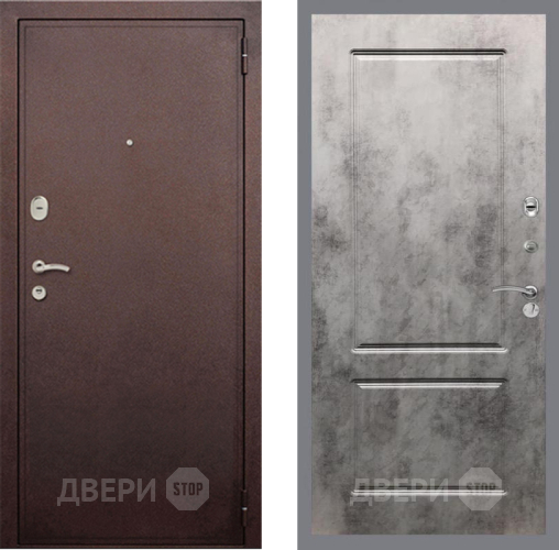 Входная металлическая Дверь Рекс (REX) 2 Медный Антик FL-117 Бетон темный в Электрогорске