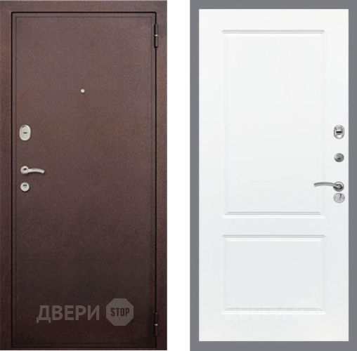 Входная металлическая Дверь Рекс (REX) 2 Медный Антик FL-117 Силк Сноу в Электрогорске