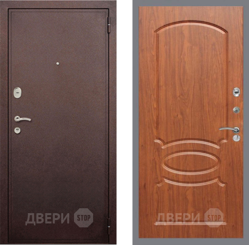 Дверь Рекс (REX) 2 Медный Антик FL-128 Морёная берёза в Электрогорске