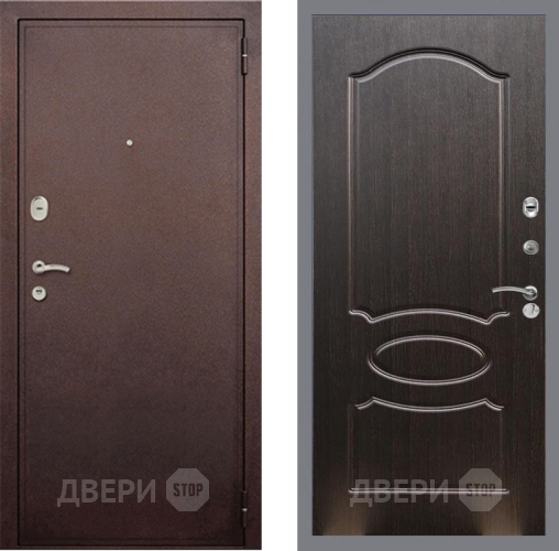 Входная металлическая Дверь Рекс (REX) 2 Медный Антик FL-128 Венге светлый в Электрогорске