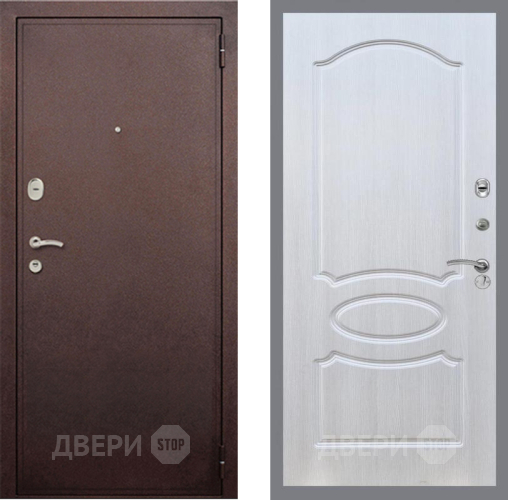 Входная металлическая Дверь Рекс (REX) 2 Медный Антик FL-128 Лиственница беж в Электрогорске