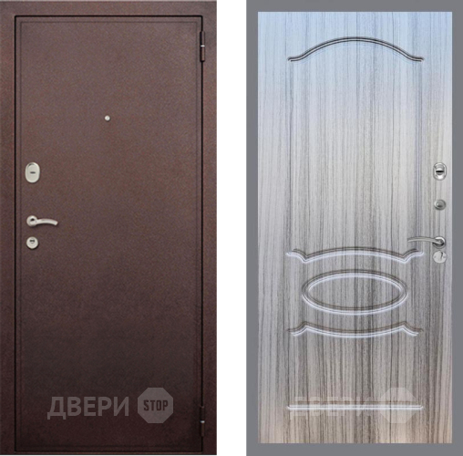 Входная металлическая Дверь Рекс (REX) 2 Медный Антик FL-128 Сандал грей в Электрогорске