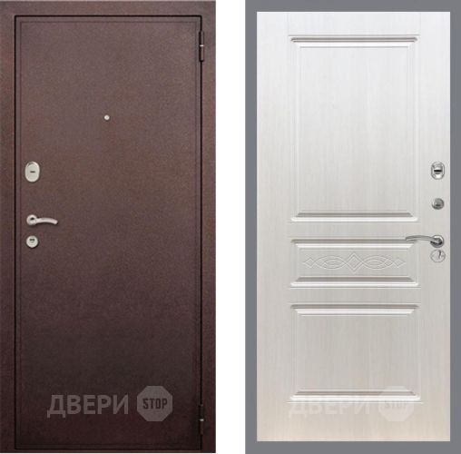 Входная металлическая Дверь Рекс (REX) 2 Медный Антик FL-243 Лиственница беж в Электрогорске