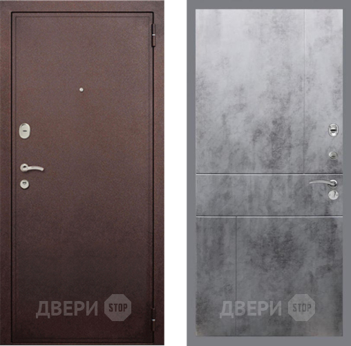 Входная металлическая Дверь Рекс (REX) 2 Медный Антик FL-290 Бетон темный в Электрогорске