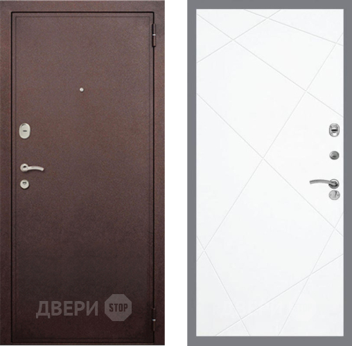 Входная металлическая Дверь Рекс (REX) 2 Медный Антик FL-291 Силк Сноу в Электрогорске