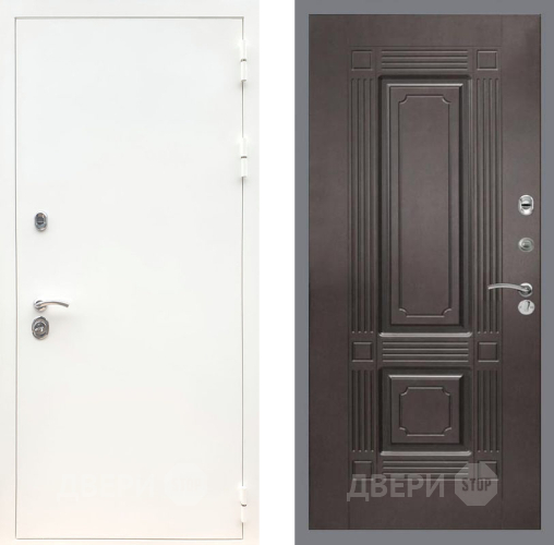 Входная металлическая Дверь Рекс (REX) 5 Белая Шагрень FL-2 Венге в Электрогорске