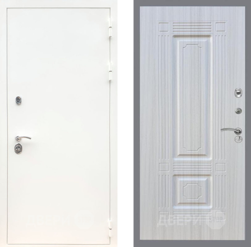 Входная металлическая Дверь Рекс (REX) 5 Белая Шагрень FL-2 Сандал белый в Электрогорске