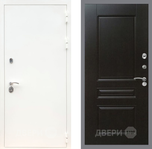 Входная металлическая Дверь Рекс (REX) 5 Белая Шагрень FL-243 Венге в Электрогорске