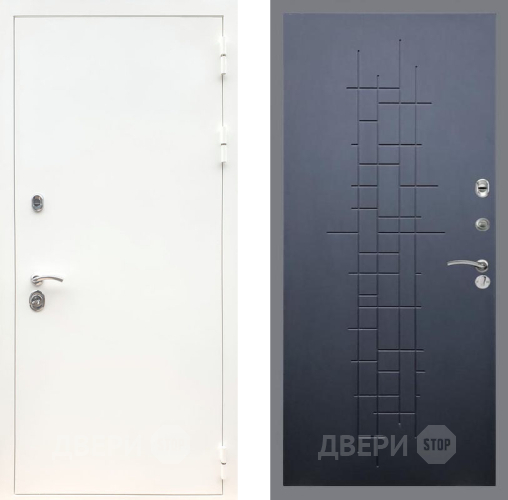 Входная металлическая Дверь Рекс (REX) 5 Белая Шагрень FL-289 Ясень черный в Электрогорске