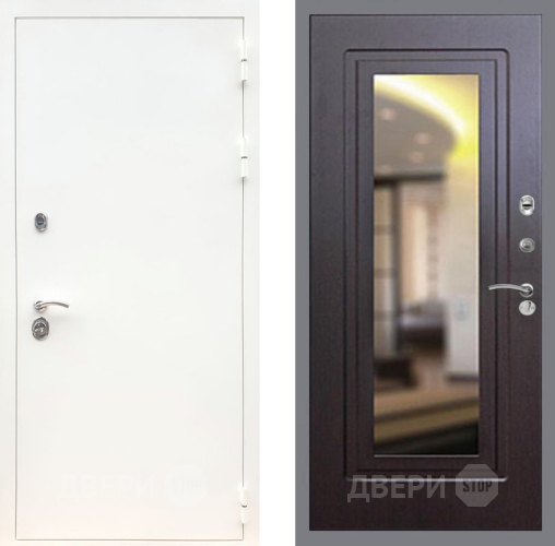 Входная металлическая Дверь Рекс (REX) 5 Белая Шагрень FLZ-120 Венге в Электрогорске
