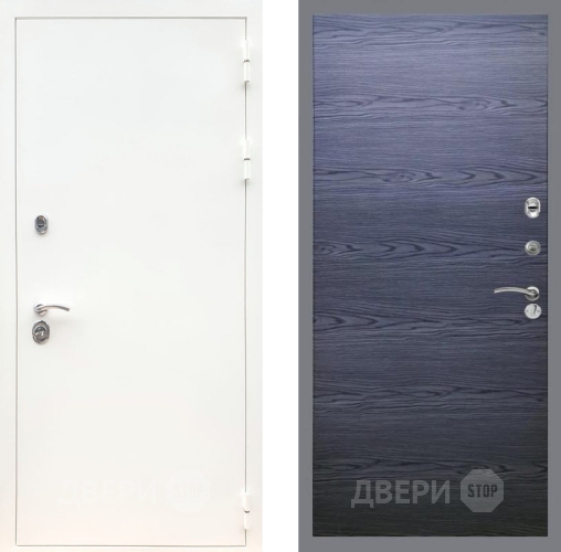 Дверь Рекс (REX) 5 Белая Шагрень GL Дуб тангенальный черный в Электрогорске