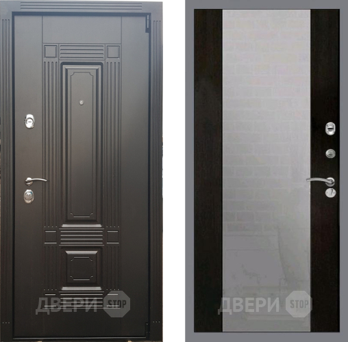 Входная металлическая Дверь Рекс (REX) 9 СБ-16 Зеркало Венге в Электрогорске