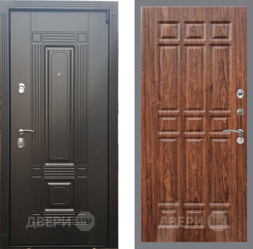 Входная металлическая Дверь Рекс (REX) 9 FL-33 орех тисненый в Электрогорске