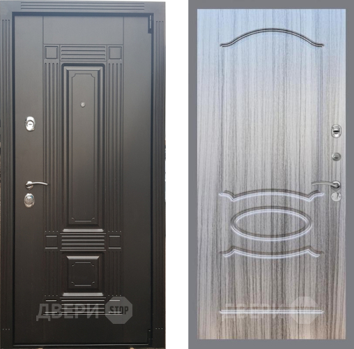 Входная металлическая Дверь Рекс (REX) 9 FL-128 Сандал грей в Электрогорске