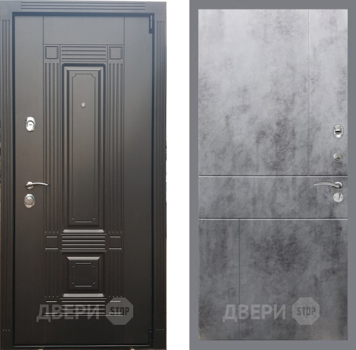 Входная металлическая Дверь Рекс (REX) 9 FL-290 Бетон темный в Электрогорске