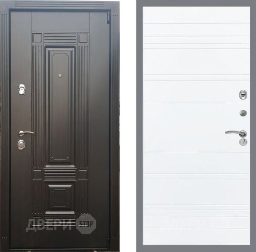 Входная металлическая Дверь Рекс (REX) 9 Line Силк Сноу в Электрогорске