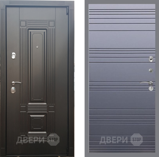 Входная металлическая Дверь Рекс (REX) 9 Line Силк титан в Электрогорске